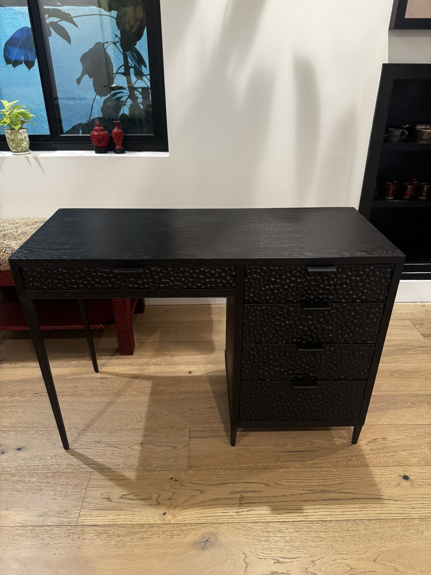 Black oak Desk - Near Perfect Condition