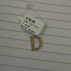 10k Initial Pendant 