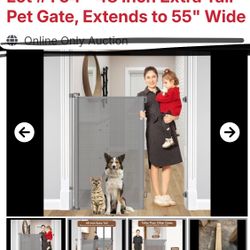 NEW XXL RETRACTABLE GATE 48” TALL AND UP TO 55” WIDE