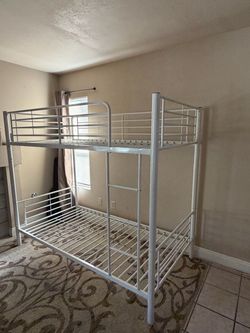 Bunk Bed white metal frame