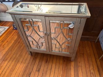 Mirrored Two-Door Accent Cabinet