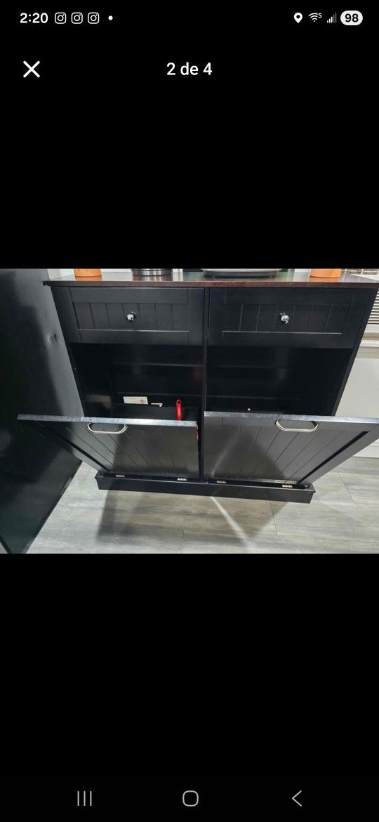 trash or laundry cabinet