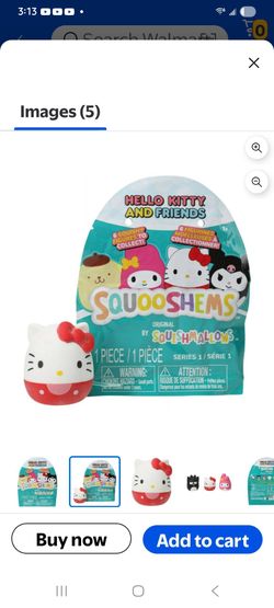 Squooshems Hello Kitty 2.5" Kuromi My Melo Figure 1 Mystery Plush Random