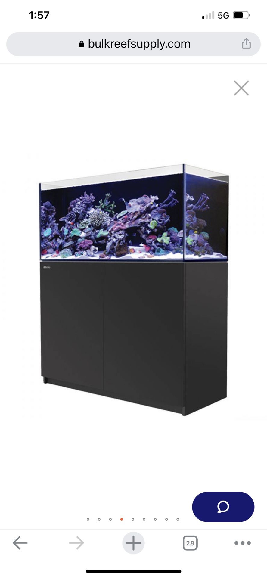 Retail $2400 Red Sea Reefer 350  G2 - 73 Gal Rimless Saltwater Fish Tank Reef Aquarium System with Black Stand