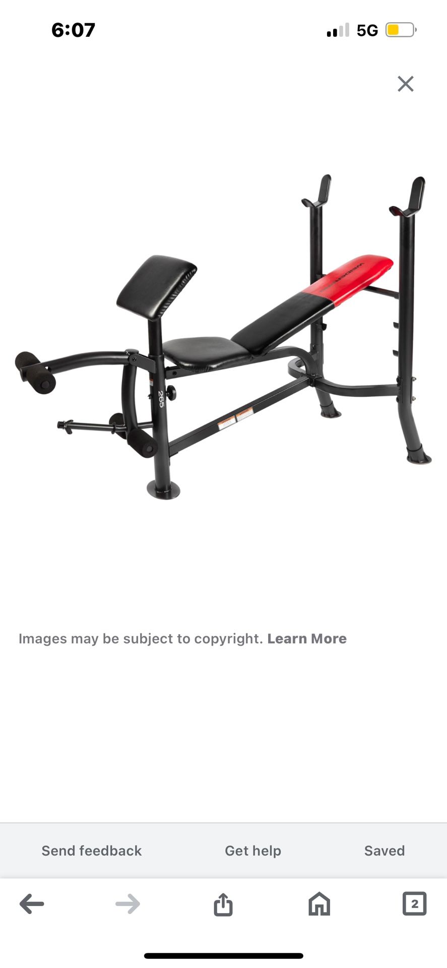 Weider Pro 265 Standard Bench with Vinyl Weight Set