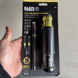 14 In 1 Hvac Adjustable Length Impact Screwdriver With Flip Socket 