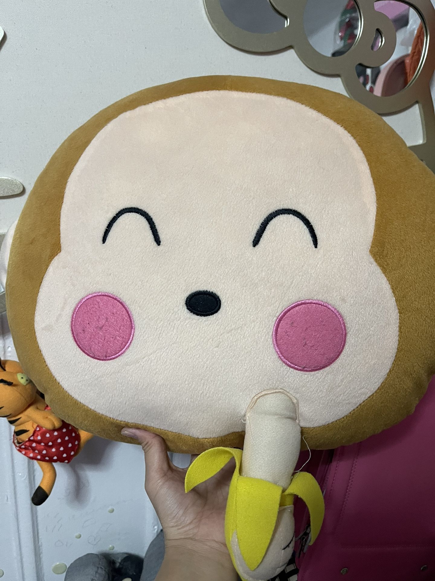 Jumbo Monkey Banana Head Plush