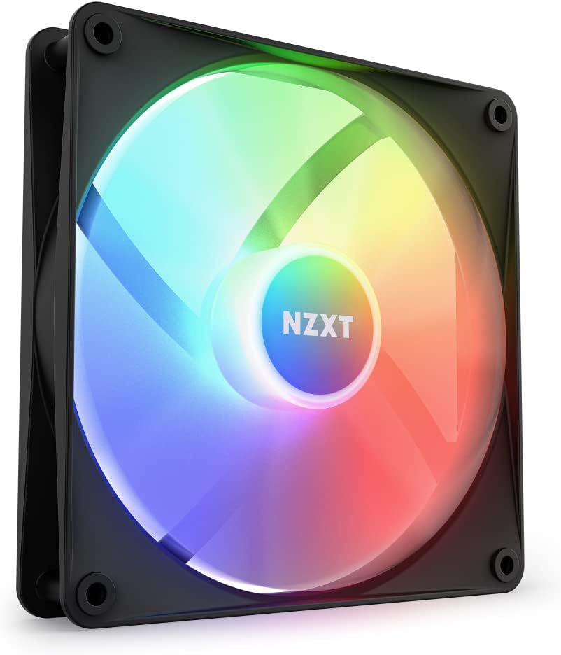 NZXT F140 RGB Core - 140mm Hub-Mounted RGB Fan - 8 Individually-Addressable LEDs - Semi-Translucent Blades - High Static Pressure & Airflow - Quiet Op