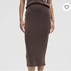 Lululemon Drapey Softstreme Column Midi Skirt Size Xs