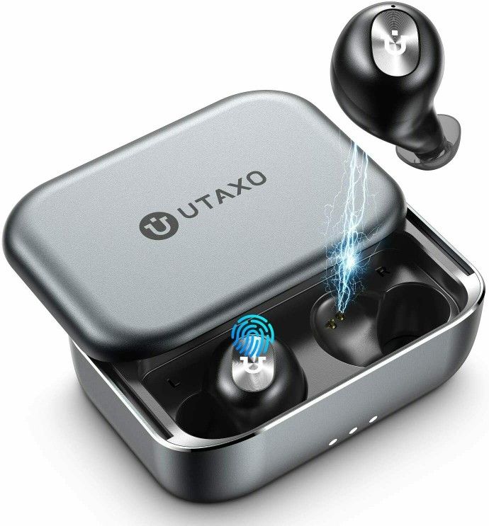 Utaxo Bluetooth 5.0 in-Ear Stereo Headphones Wireless Earbuds 2200mAh Slide