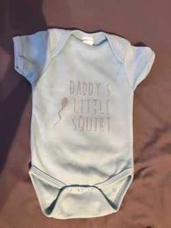 6-9 month onesie "Daddy's little squirt"