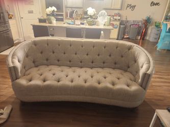 Tufted Chesterfield Loveseat and sofa