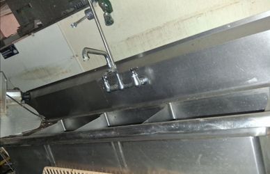 2 stainless steel sinks