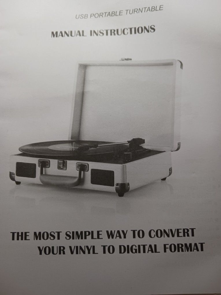 First/Victoria Three Speed Portable Suitcase Record Player $45.