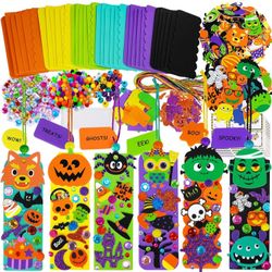 36 Sets Halloween Crafts Kits Holiday Fall Kids Crafts DIY Halloween Bookmarks