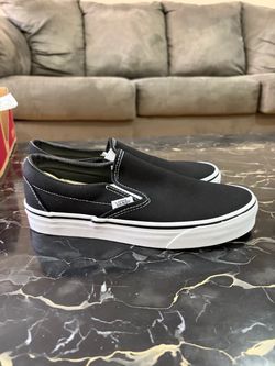 Black and White Classic Slip On Vans
