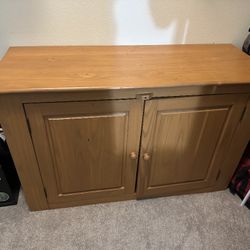 Sturdy Wood Cabinet For Any Room or closet Or As Kitchen Appliance Cabinet