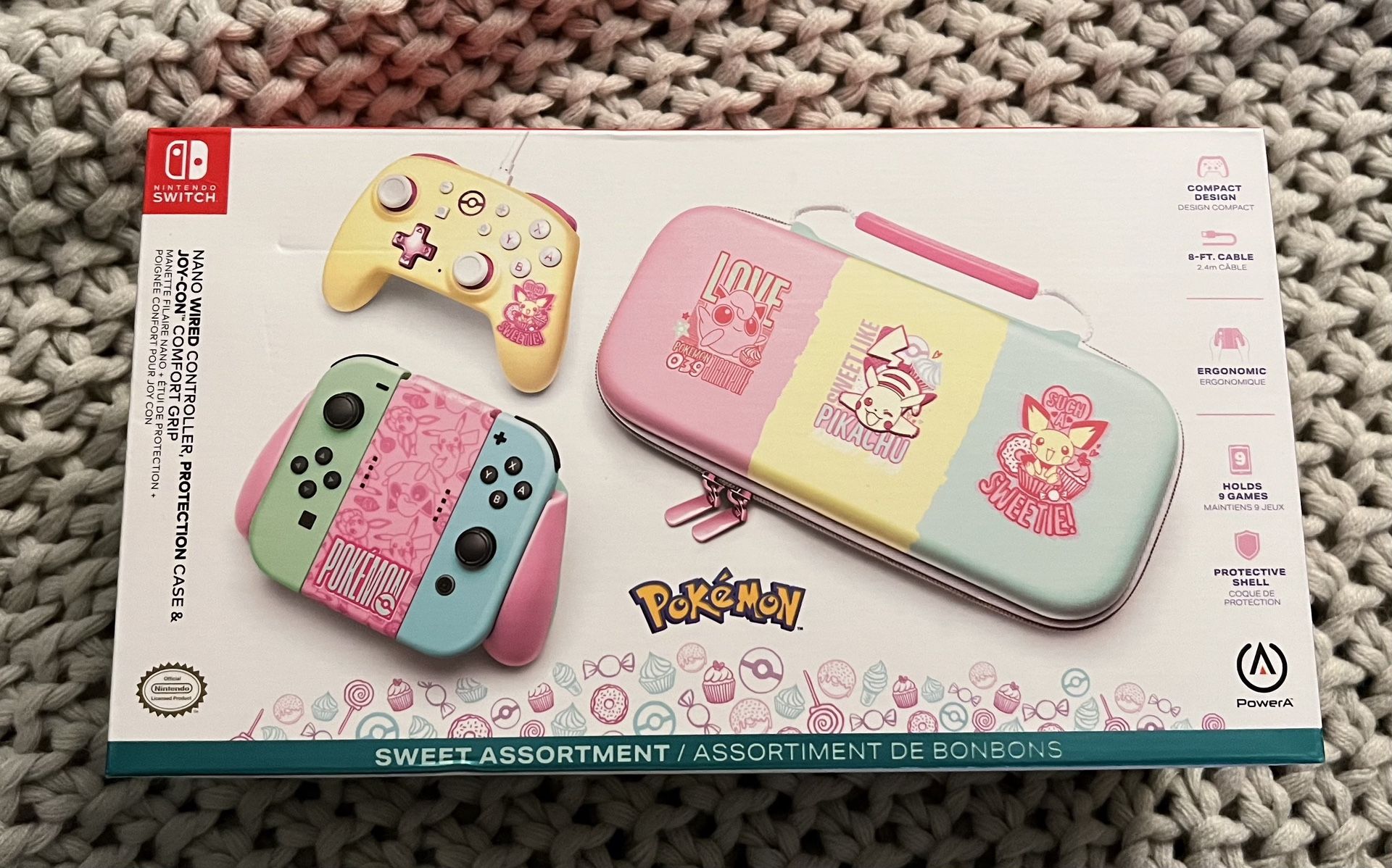 PowerA Pokémon Sweet Friends Wired Controller Case Comfort Grip Nintendo Switch - Local pickup Only