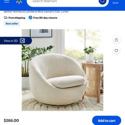 Better Homes And Gardens Swivel Linen Chair