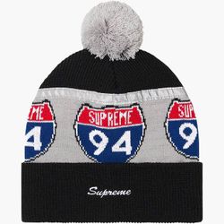 Supreme Interstate Reflective Beanie  ‘black’