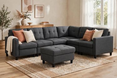 Alexent Mercola Modular Sectional Sofa with Tufted Cushions