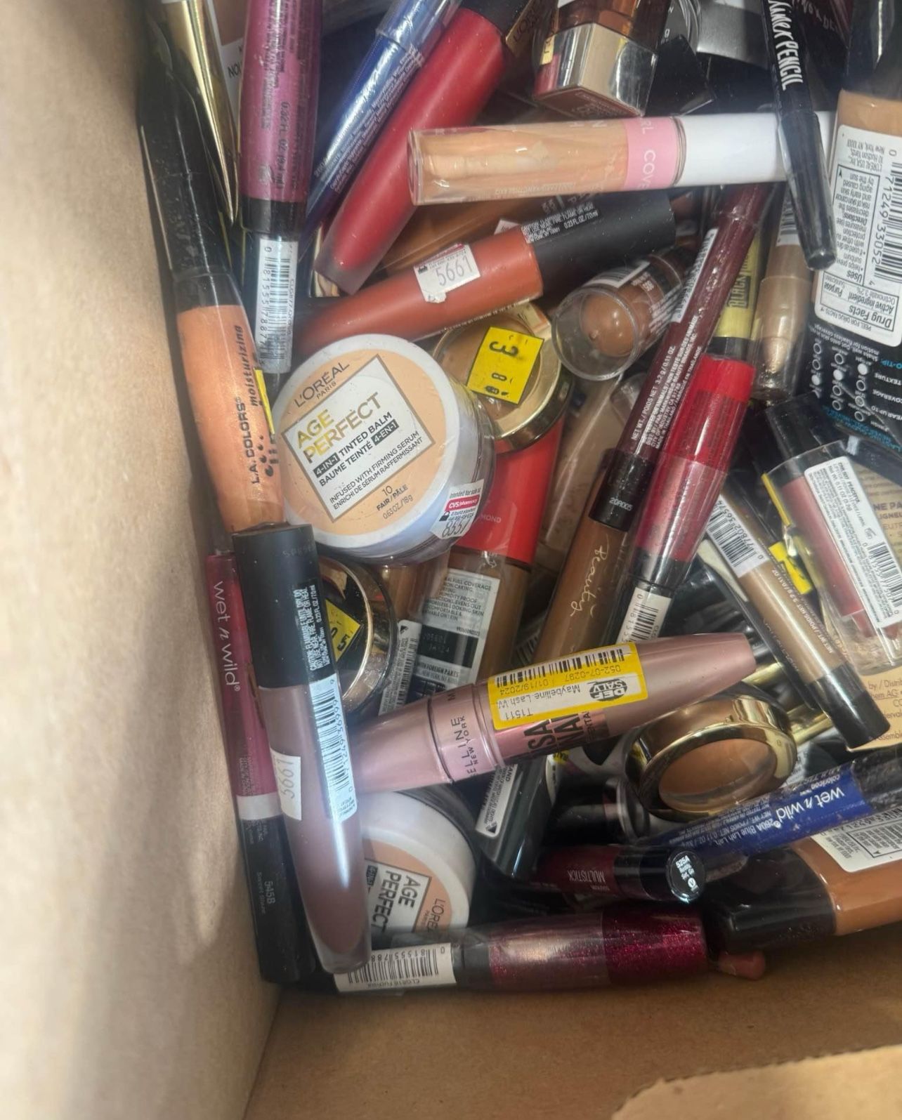 500 pc box of assorted new makeup all from CVS