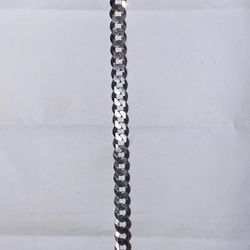 8inch Cuban Link Silver Bracelet 8mm