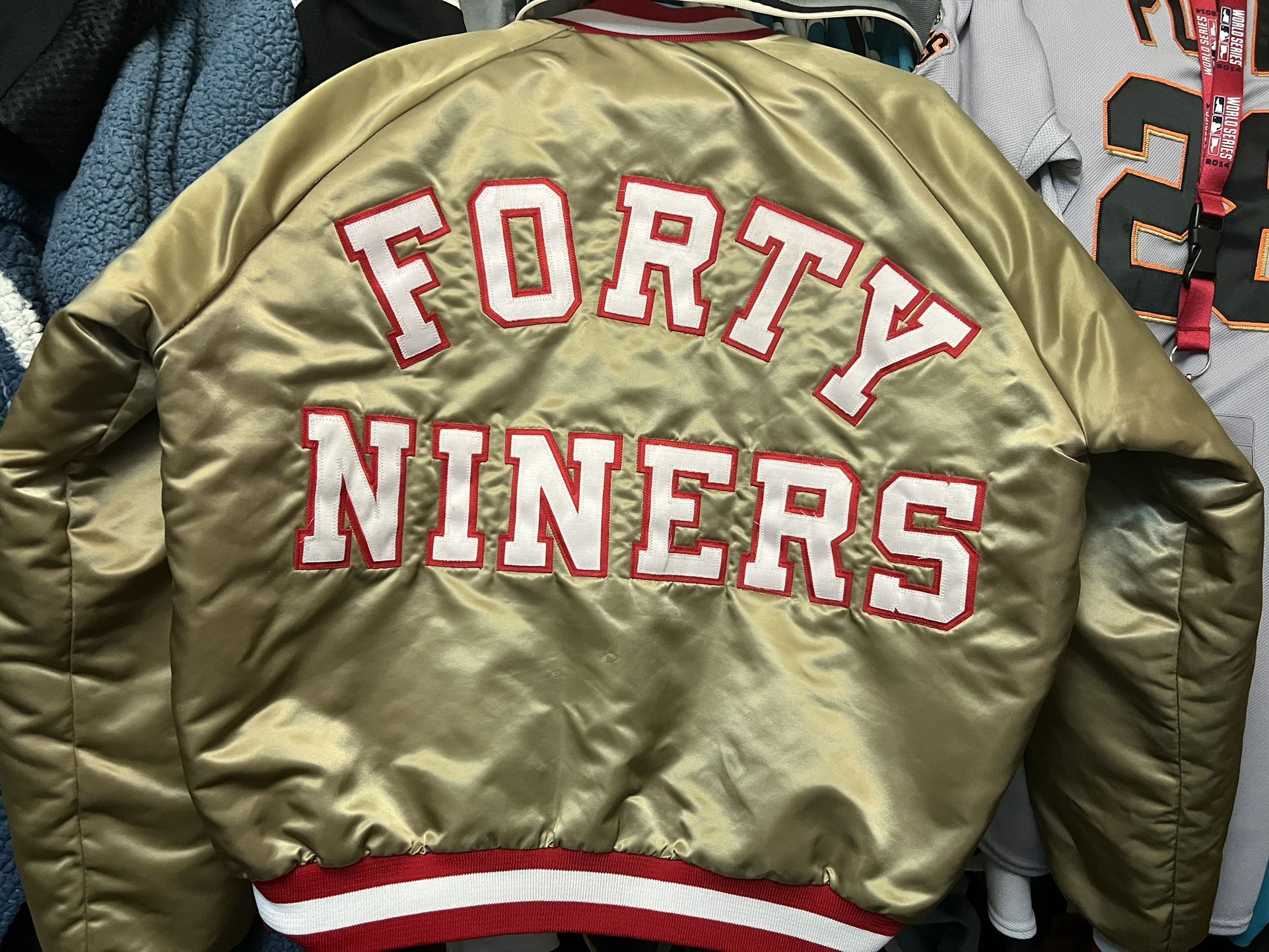 Rare San Francisco 49ers 1985 Chalk Line Gold Jacket XL (fits Large)