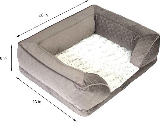 NEW! Beautyrest Supreme Comfort Couch Dog & Cat Bed, Gray, Medium!