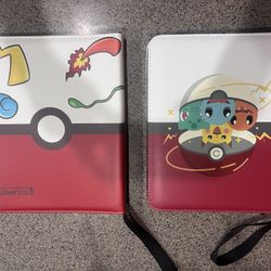 2 Pokémon Binder MINT w Card Sleeves