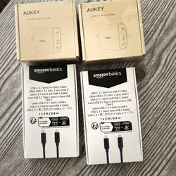 Aukey 65W PD Charger Block &  C -C Thick Cable