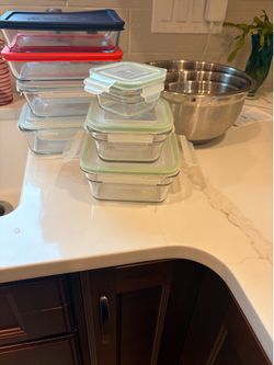 Food storage containers—glass and stainless steel