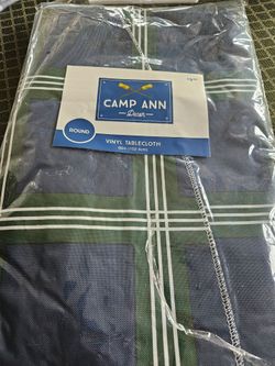 New! CAMP ANN DECOR Tablecloth 60"