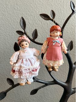 Vintage doll ornaments