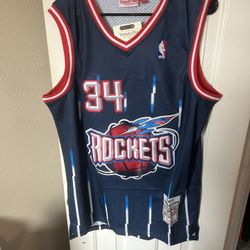 Hakeem Olajuwon Houston Rockets navy jersey size 2xl(50)