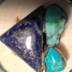 AVAILABLE ~Sterling Silver Blue Lapis Lazuli & Turquoise RING 