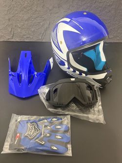 Youth Kids Dirt Bike Helmet DOT Approved, Full Face Motocross Set SMALL -NEW (3557/15)