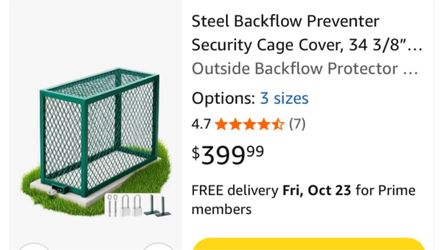 STEEL BackFlow Preventer Outdoor Security Cage NEW!