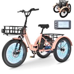 Unused Mooncool Electric Tricycle- Pink