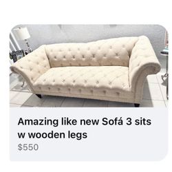 Amazing Design Sofa Beige Like New 