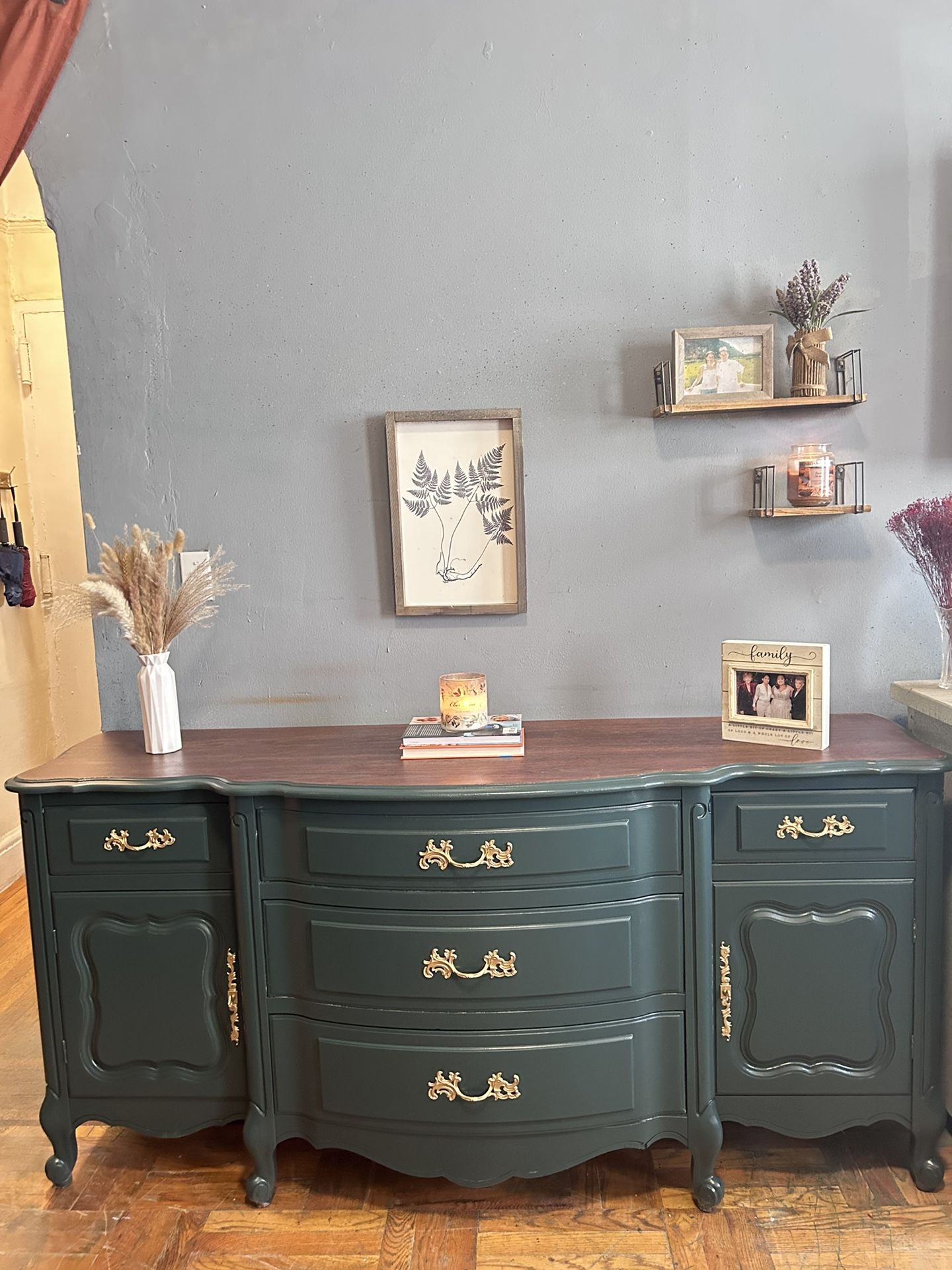 Solid Wood Wide French Provincial Dresser Crendenza Sideboard Buffet Bedroom Dining Living Room Home Furniture