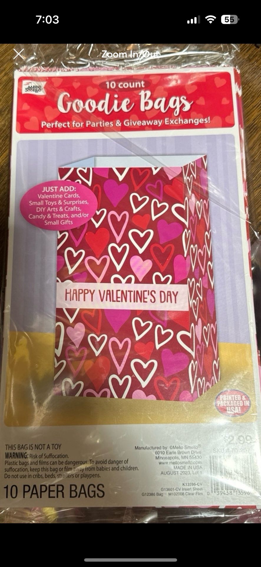 Valentines goodie Bags