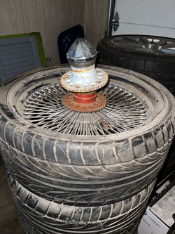 100-Spoke FWD Wire Wheels Rims (Set of 4) w/ Falken Tires & 2 Hub Adapters