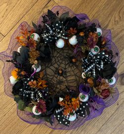 Halloween Handmade Eyeball Wreath