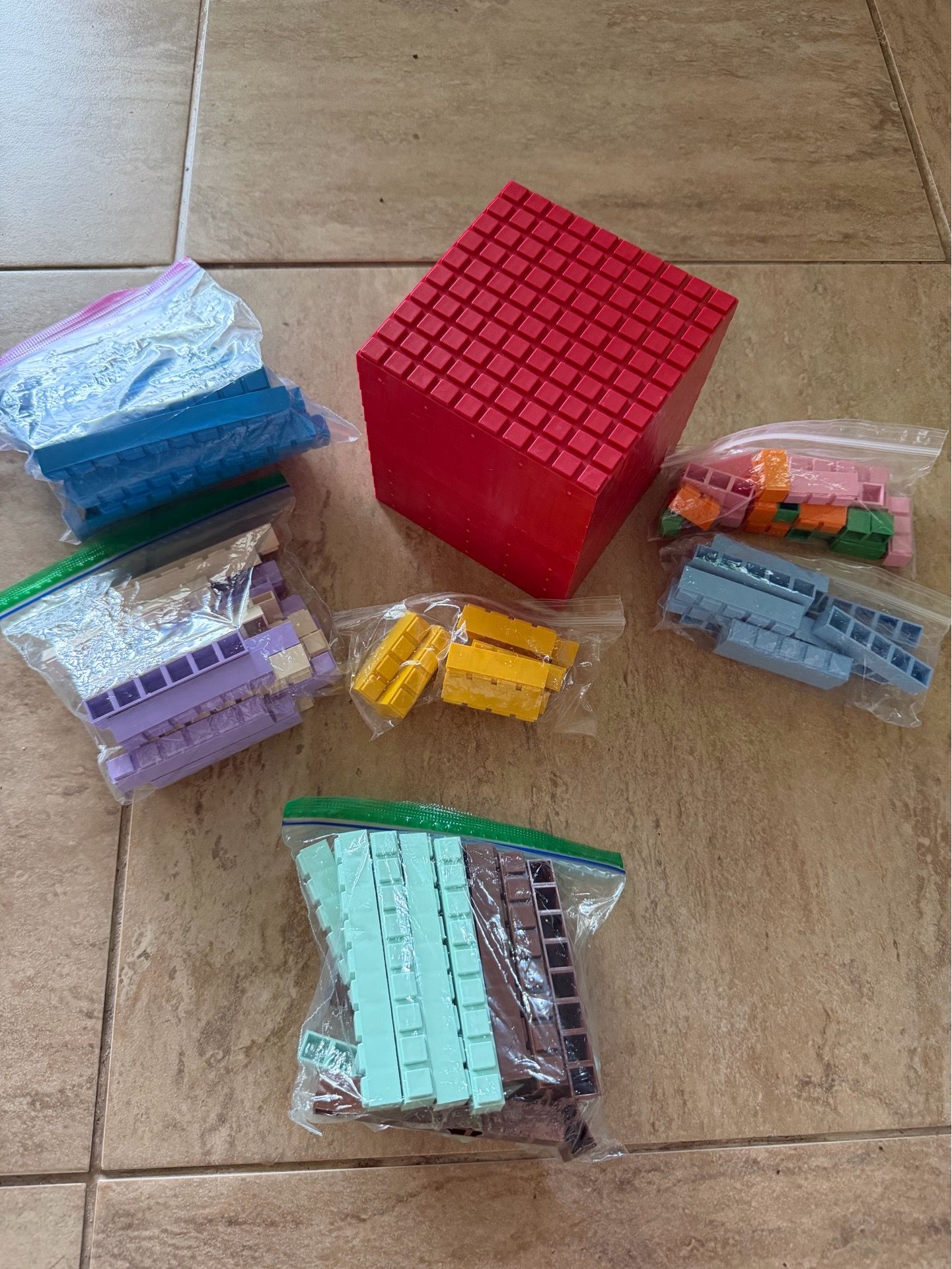 Math U See Manipulatives Integer Block Kit Homeschool 117/123 Blocks