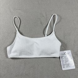 ROXY Aruba Textured Bralette Bikini Top Women’s Small White New