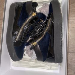 Giuseppe Zanotti Velvet Navy Size 43