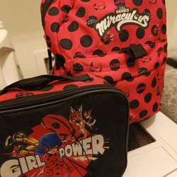Backpack Ladybug/Miraculous. Mochila Y Lonchera Miraculous
