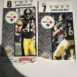 Pittsburgh Steelers Ticket Stubs 2005 Season Games 7 And 8 . 