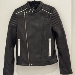 IRO Black Leather Jacket. Men's S. Unisex. Retail $1295.worn once